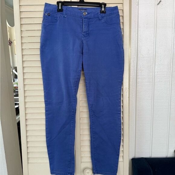 Curve Blue Ankle Pants - Picture 1 of 7